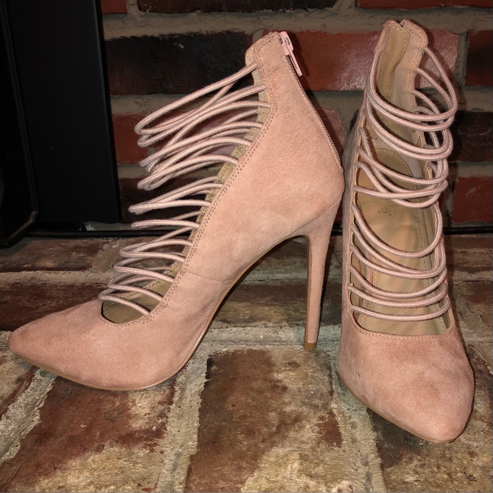 Pink Suede Pumps